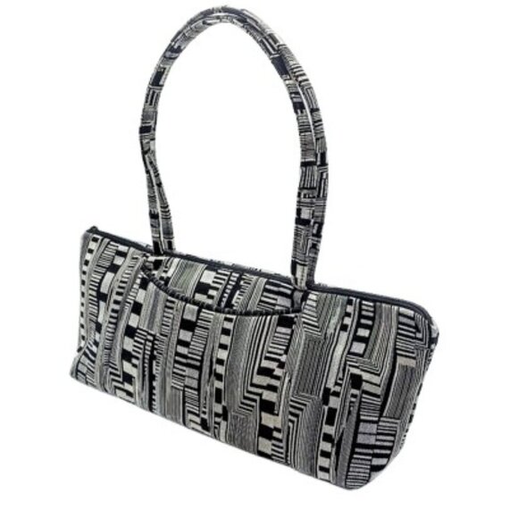Maruca Millie Lu Optic Beat Black Hand-Sewn Fabric Bag NWOT